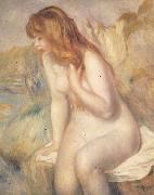 Pierre Renoir Bather on A Rock oil